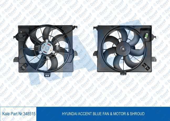 25-2125 Fan Motoru Su Radyatoru Davlumbazli Rezistansli Hyundai Accent Blue 1.6 Crdi 2012-